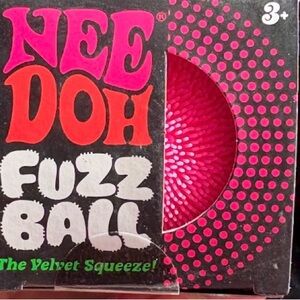 Nee Doh Fuzz Ball The Velvet Squeeze in pink